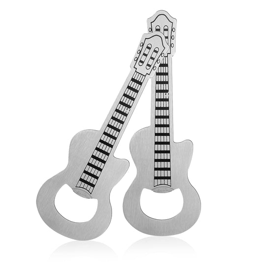 TIESOME 2 Pcs Bottle Opener, Creative Guitar Music Beer Opener Guitar Shaped Bottle Opener for Music Guitar Lover