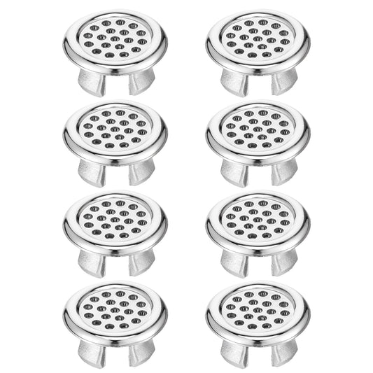 AOZUO 8 PCS Sink Overflow Trim Ring, Electroplating Sink Overflow Drain Cover Bathroom Round Basin Cover Vanity Sink Overflow Cap Small Sink Insert for Kitchen