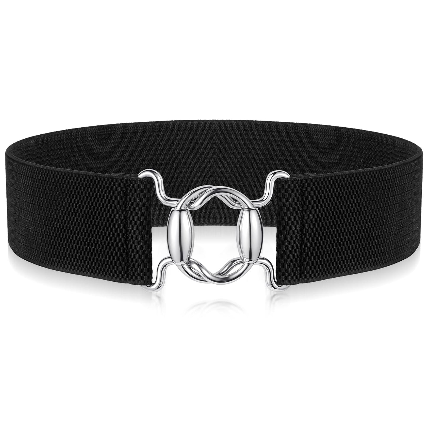 AOZUO Wide Elastic Belts for Women, Stretchy Waist Belts Cinch Waistband Fashion Vintage Adjustable Belts for Dress 26.7-39.3in
