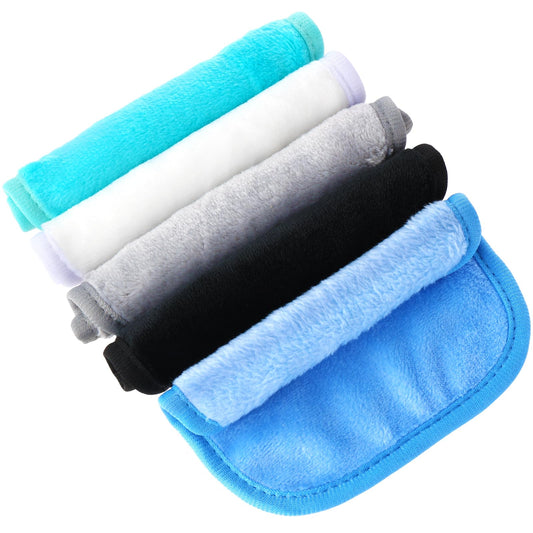 Amaxiu 5Pcs Makeup Remover Cloths, Microfiber Reusable Fast Drying Washcloth Face Towels for Women Face Wash Cloth for Sensitive Skin Daily Travel Eye Skincare(B)