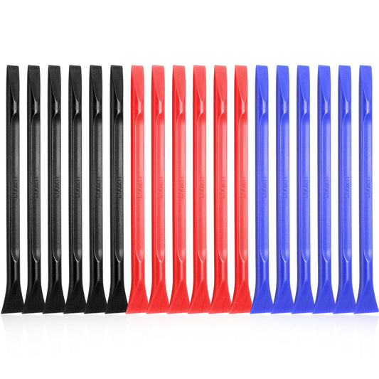 MBAIYO 18Pcs Plastic Scrapers, Non-scratch Carbon Fiber Plastic Scraper Tools Multi-purpose Cleaning Scraper Tool Pen-Shaped Label Remover Scrapers Tools for Cleaning Small and Narrow Spaces Label Sti