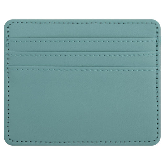 Bewudy Leather Credit Card Holder Wallet, Pocket Credit Card Holder Card Cases, Slim Minimalist Credit Card Organizer for Women Men(Blue)