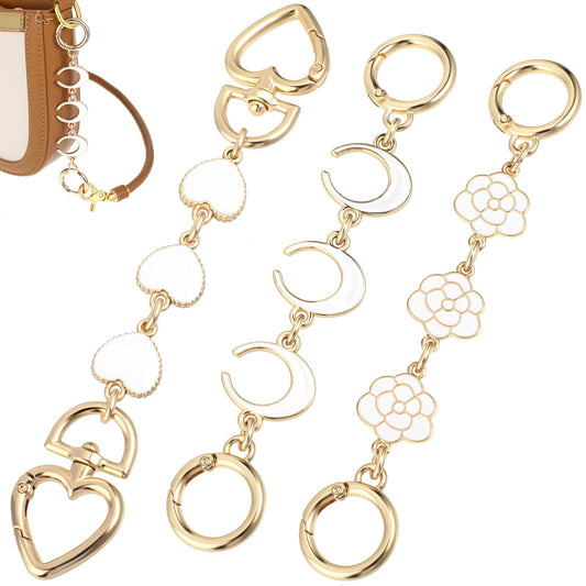 JIEYAO 3 Pcs Bag Extender Chain, Cute Purse Strap Extender, Purse Extender Chain Replacement Bag Exquisite Charms Purse Making Supplies Accessories Bag Strap Extension Chain for Handbags Shoulder Bag