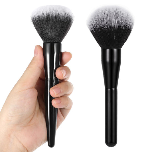 MBAIYO 2 Piece Large Powder Brush, Professional Makeup Brush, Powder Brush, Make-Up Brush, Blush Brush, Contour Brush, Cosmetic Brush Set for Bronzer, Blush, Blush Blending