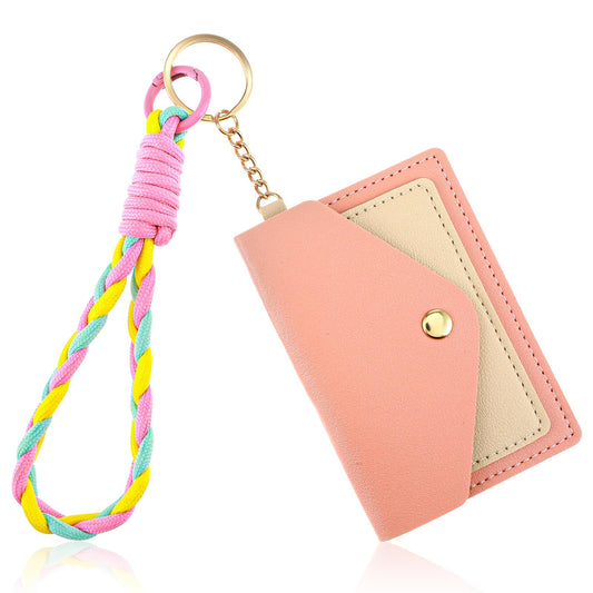 Amabro Wristlet Keychain Wallet Boho Weave Wristband Coin Purse Credit Card Holder Wallet Car Key Ring Wristband Bracelet for Men Women