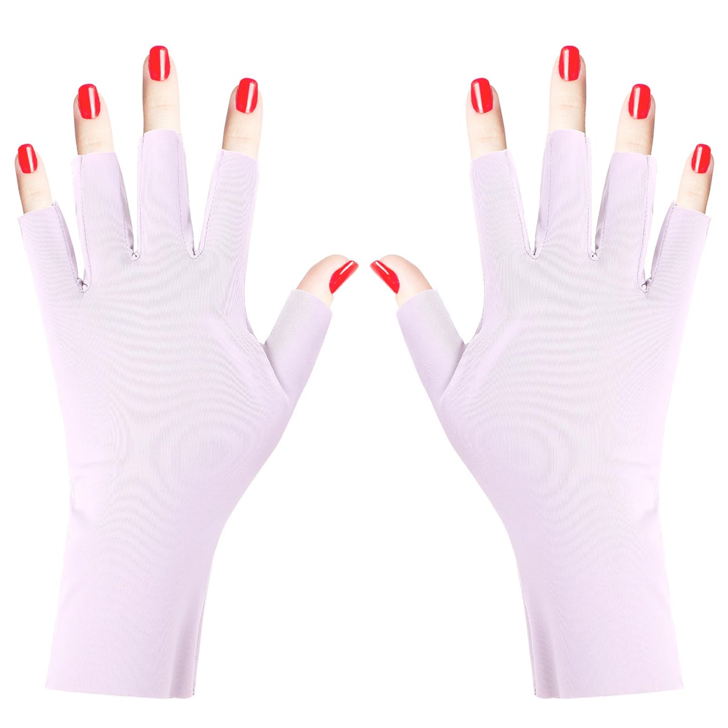TIESOME Anti-UV Gloves for Gel Nail Lamp, Professional Protection Gloves for Manicures UV Sun Protection Gloves Protect Hands from UV for Light(Purple)