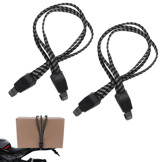 AOZUO 2Pcs Bike Bungee Cords with Hooks Bike Rack Straps Adjustable Bicycle Elastic Rope 3 in 1 Bungee Cord Luggage Elastic Rope Bundling Belt Bike Hook Tie for Camping Bicycle Pannier Rack Motorcycle
