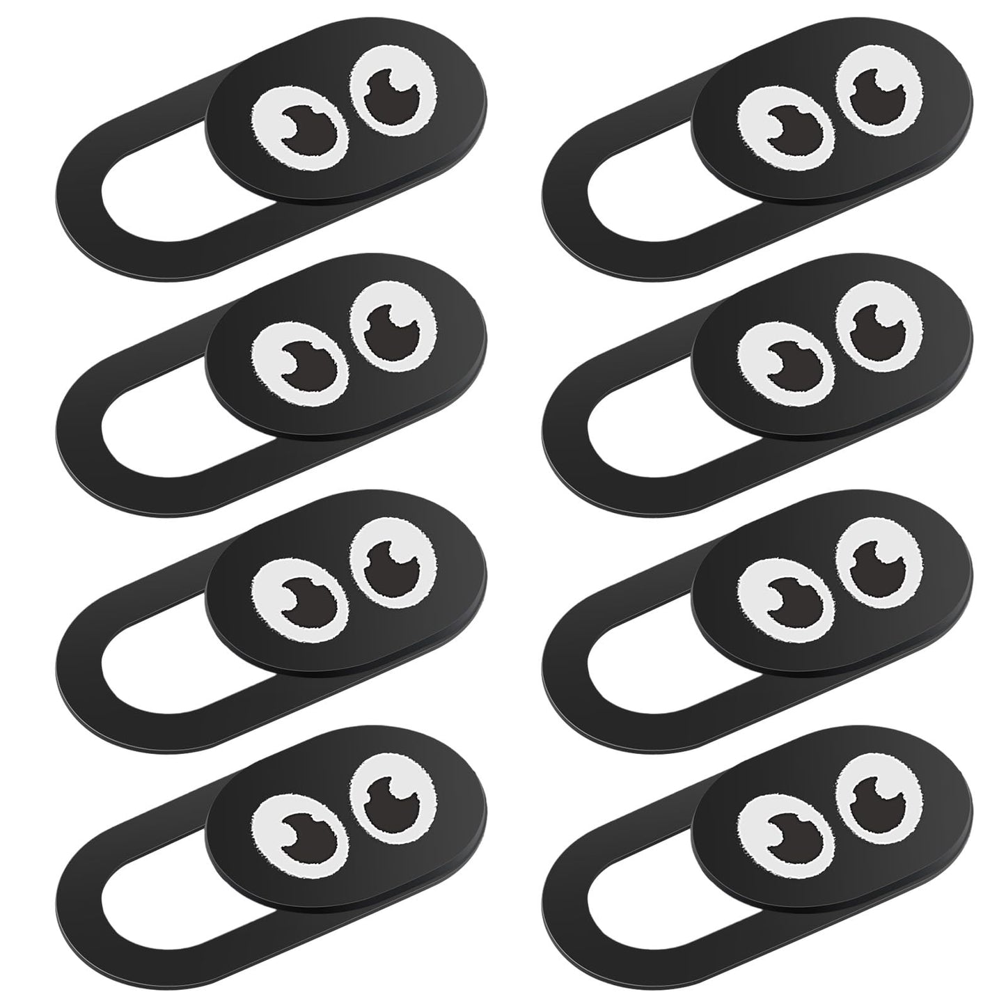 AOZUO Thin Webcam Cover Slide, 8PCS Phone Camera Cover Laptop Camera Blocker Slider Strong Adhesive Protect Privacy Security Compatible with Tablet Desktop PC Smartphones(Eye)