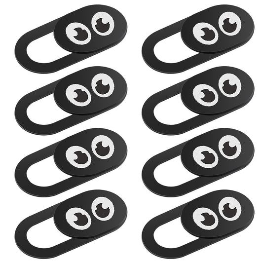 AOZUO Thin Webcam Cover Slide, 8PCS Phone Camera Cover Laptop Camera Blocker Slider Strong Adhesive Protect Privacy Security Compatible with Tablet Desktop PC Smartphones(Eye)