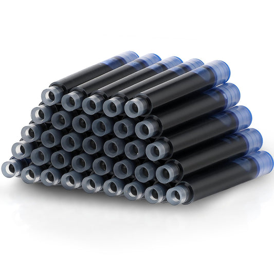 Amaxiu 36 Pcs 3.4mm Fountain Pen Blue Ink Cartridges, Fountain Pen Ink Refills International Standard Compatible with 3.4 mm Bore Diameter Calligraphy Pen Fountain Pen(Blue)