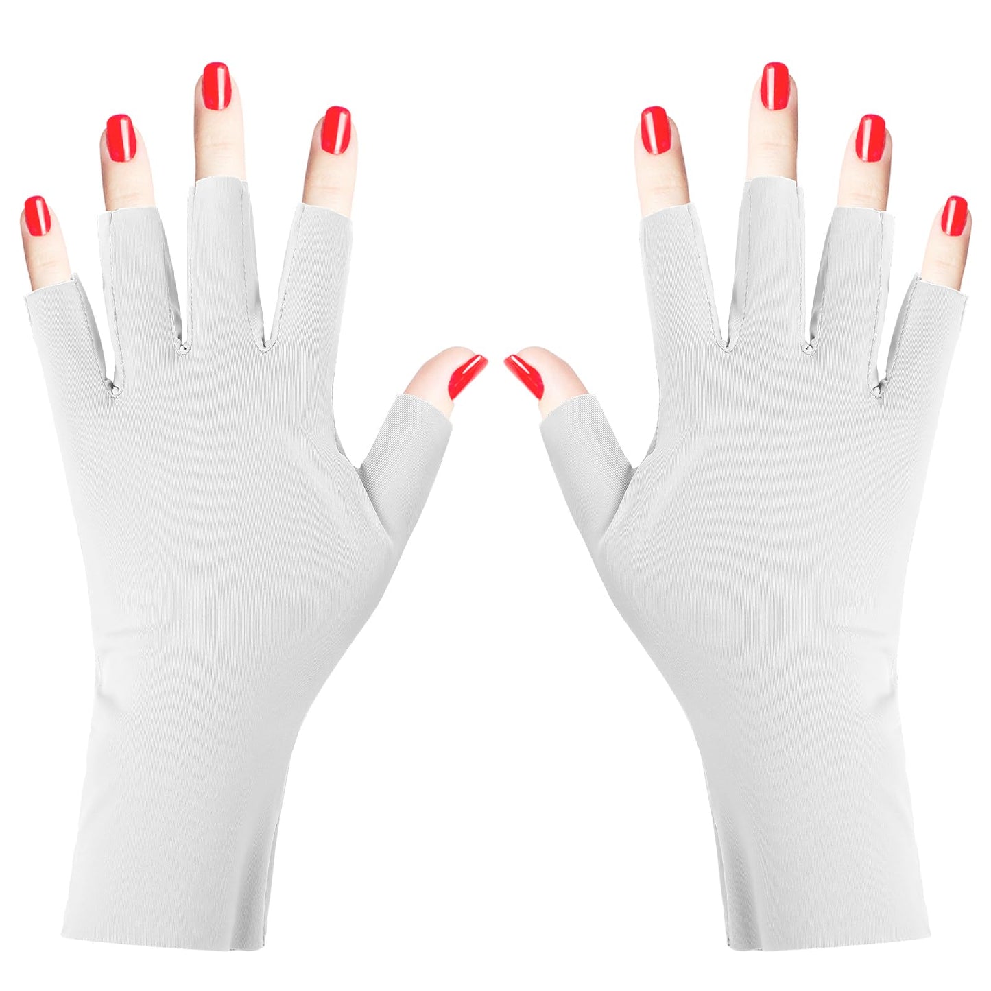 TIESOME Anti-UV Gloves for Gel Nail Lamp, Professional Protection Gloves for Manicures UV Sun Protection Gloves Protect Hands from UV for Light(Gray)