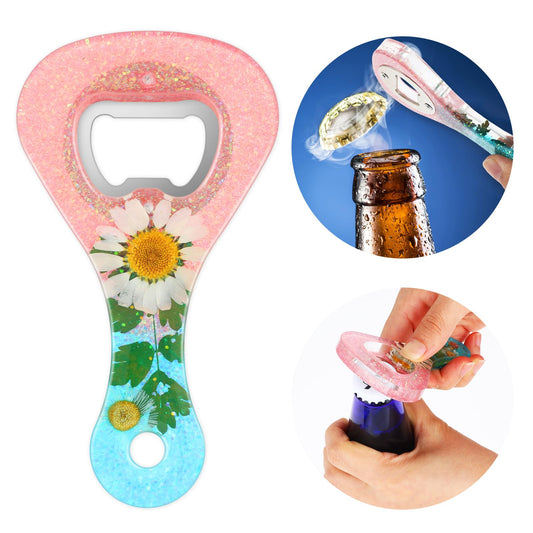 Amaxiu Bottle Openers, Vintage Floral Flower Resin Plants Beer Bottle Openers Heavy Duty Funny Flat Bottle Cap Opener for Home Kitchen Bar Restaurant Party Holiday Christmas Gifts(Style B)