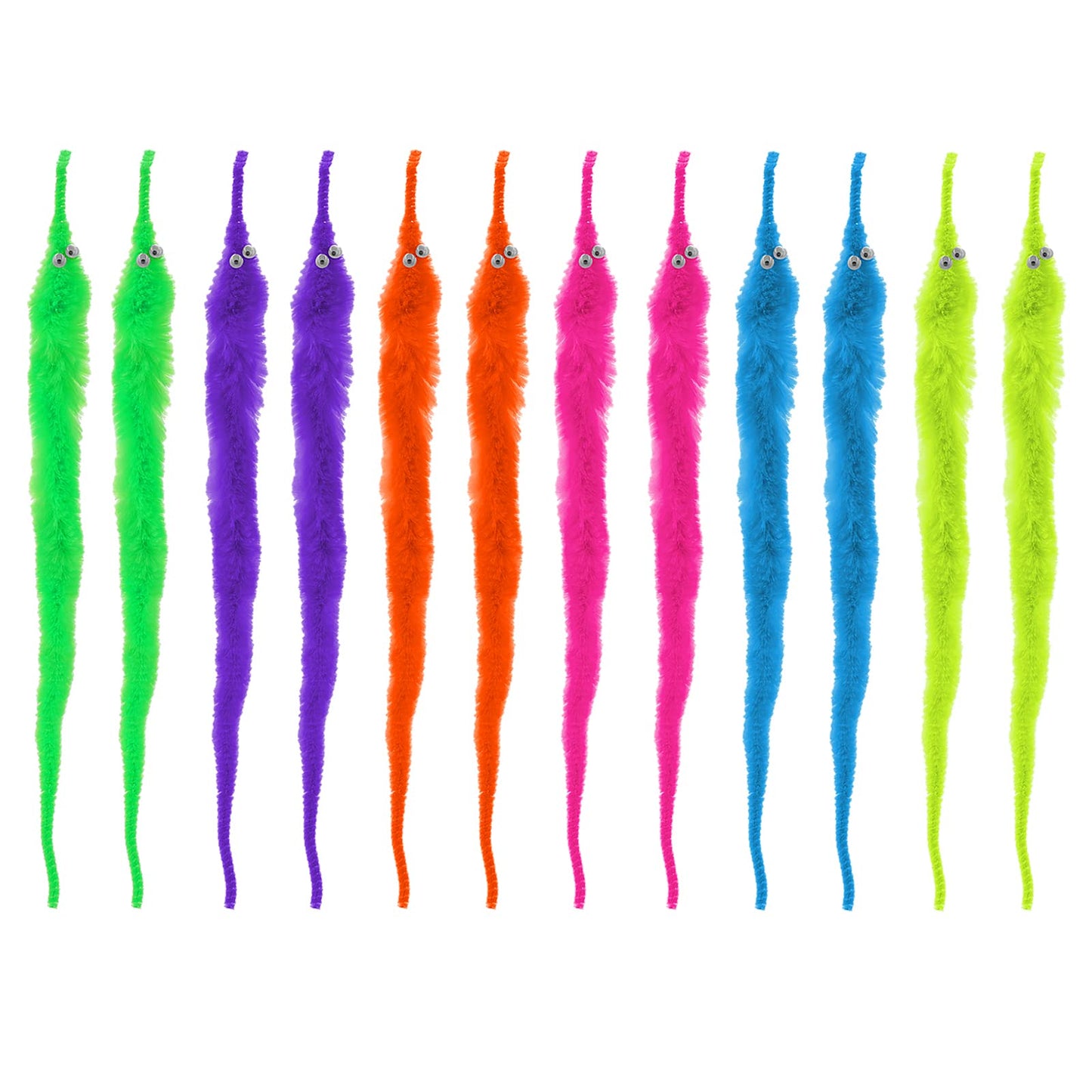 Molain Cat Wand Toy Replacement Refill, Interactive Cat Toys Furry Tail Worm Chaser Toys, Kittens Wand Refills Attachments (12 Pcs Classic)