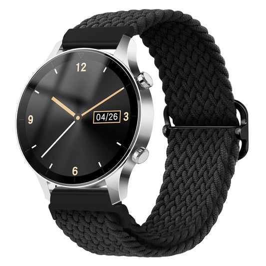 Bewudy Nylon Woven Watch Bands, 20mm 22mm Quick Release Watch Strap, Adjustable Braided Loop Straps for Men and Women (22 mm, Black)
