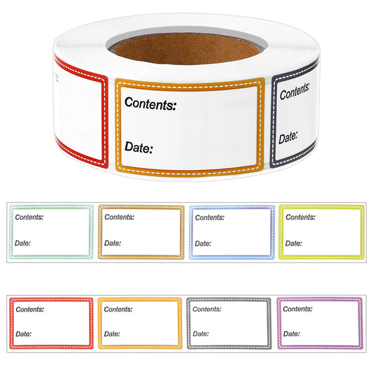 Jeffdad 500Pcs Removable Freezer Labels, Food Date Labels Freezer Labels for Food Containers Refrigerator Food Storage Labels Easy Clean No Residue ?25 x 40 mm?(style1)