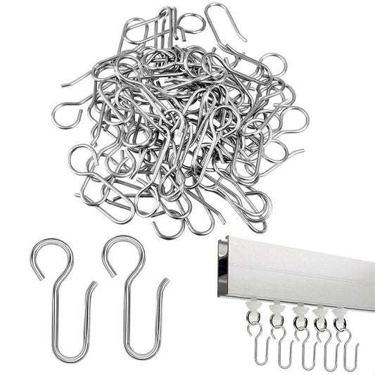 Giantree 40 Pcs S Shaped Shower Curtain Hooks, Rust Proof Metal Shower Curtain Hooks Rings for Bathroom High Load-bearing Smooth Glide Curtain Hooks Curtain Hangers for Shower Curtain Rod