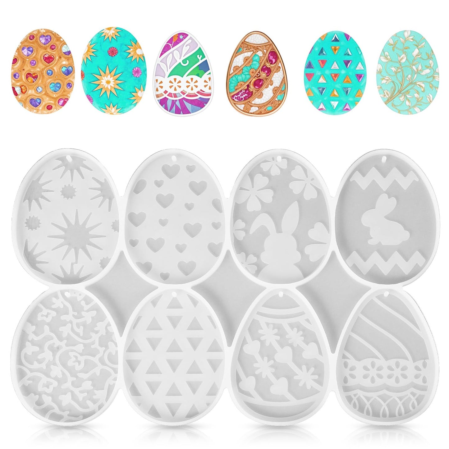 HJZHII Silicone Moulds Casting Moulds Easter, Rabbit Egg Silicone Moulds Casting Moulds Spring Casting Moulds Silicone Easter Eggs Silicone Mould Easter Eggs Epoxy Resin Moulds Casting Mould Easter
