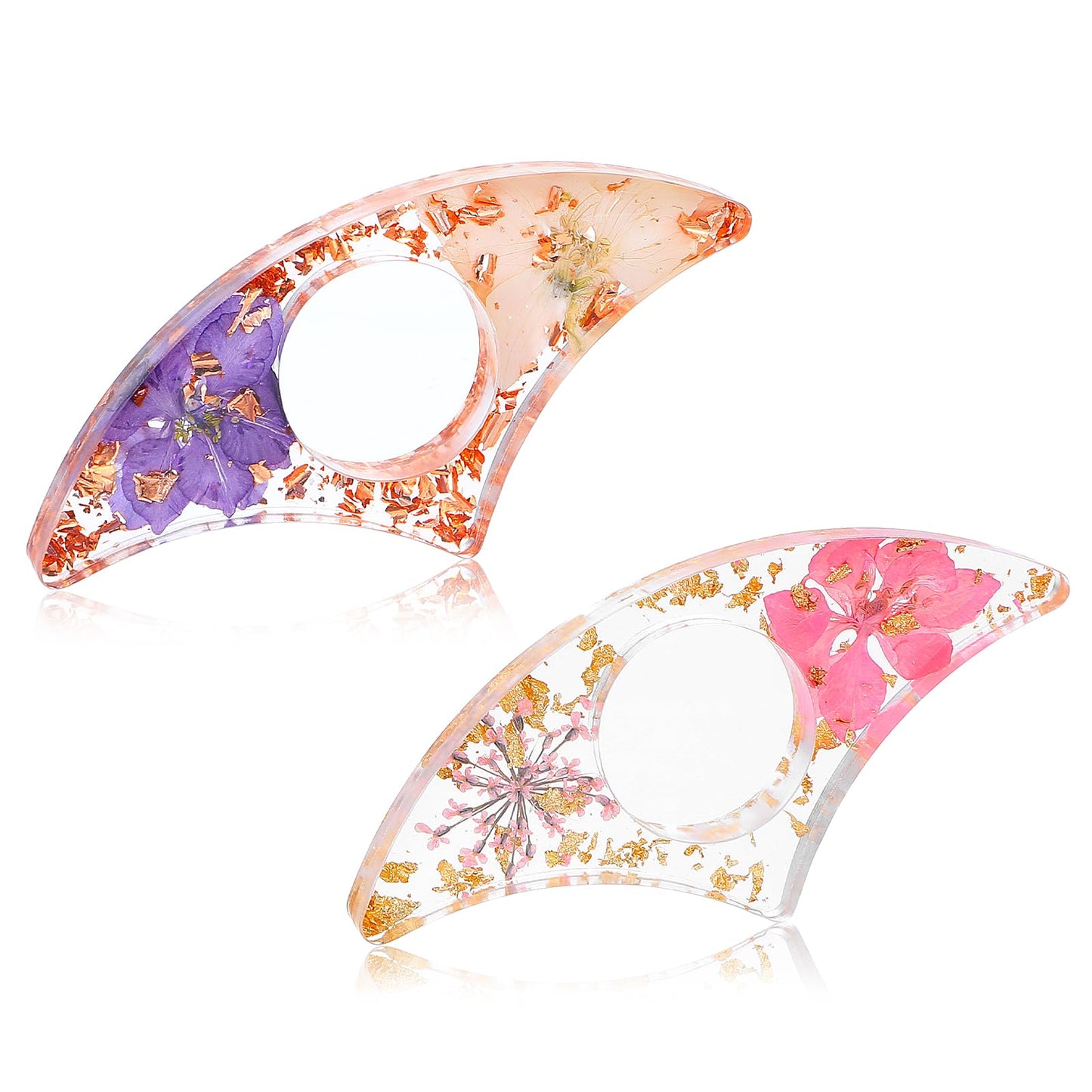 Yuanchu 2 Pcs Book Thumb Page Holder, Book Page Holder for Reading Dried Flower Resin Page Holder Thumb Page Keeper Holder for Reading Gifts for Book Lovers Teachers Students Bookworm