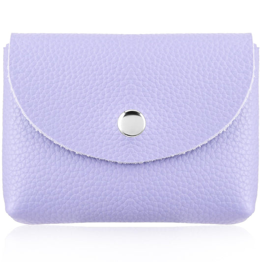 simarro Women Coin Purse, Imitation PU Leather Snap Buckle Coin Purse Portable Change Purse Coin Wallet Change Holder for ID Key Headset Lipstick Women Men (Lilac Purple)
