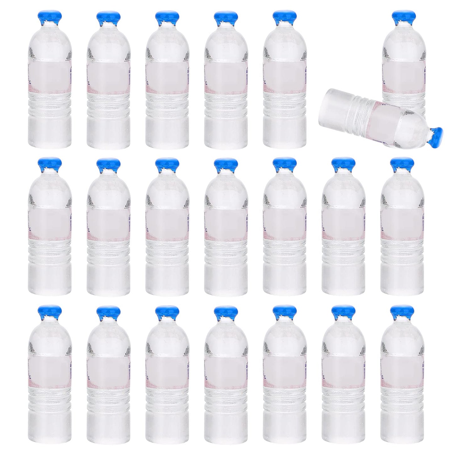 Cobee Miniature Dollhouse Water Bottles Set, 20 Pieces Mini Dolls House Drink Bottles Model Realistic Dollhouse Accessories Miniature Decor Dollhouse Decoration Pretend Play Toy