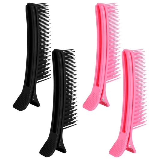 4 Pcs Grip Clips for Hair Sectioning, Hair Clips for Styling Sectioning Stylist Nonslip Grip Cutting Coloring Foiling Placing Extensions Salon Home DIY Accessories