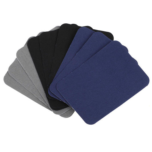 JIYIN Fabric Repair Patches, Iron-on Patches for Clothing Inside & Outside, Multi-Colored Patches for Clothes Fabric Patches for Clothing, Bag, Hat Repair 3" by 4-1/4" (7.5 cm x 10.5 cm)(12Pcs3Colors)