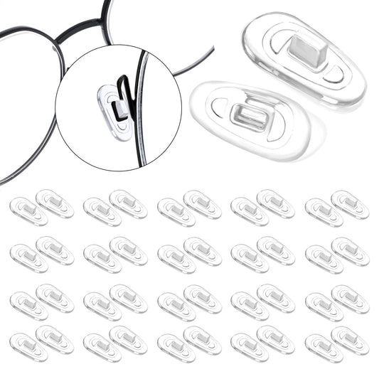 AOZUO 20 Pairs of Glasses Nose Pads, Silicone Non-Slip Glasses Nose Pads Transparent Glasses Sunglasses Non-Slip Stopper Glasses Nose Pad Glasses Accessories