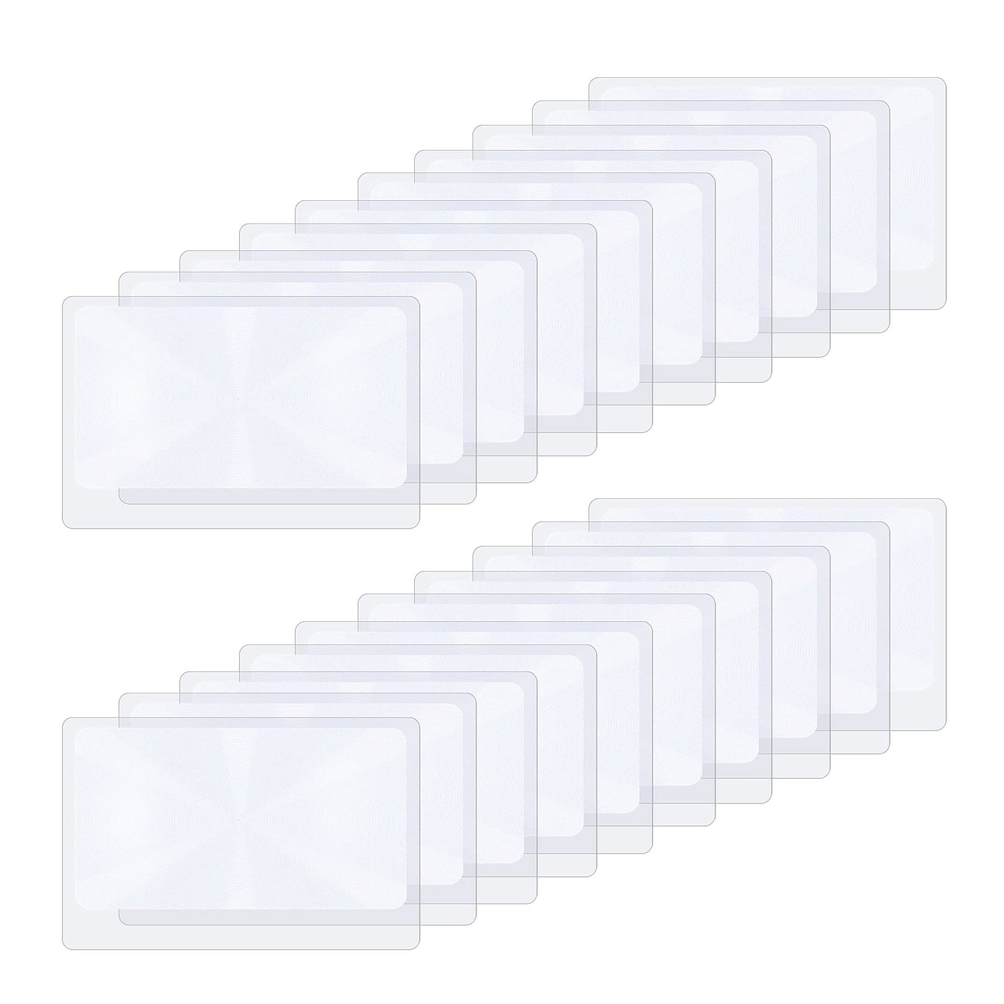 cobee 3X Fresnel Lens, 20 Pieces Pocket Magnifier, Lightweight Reading Aid Helper