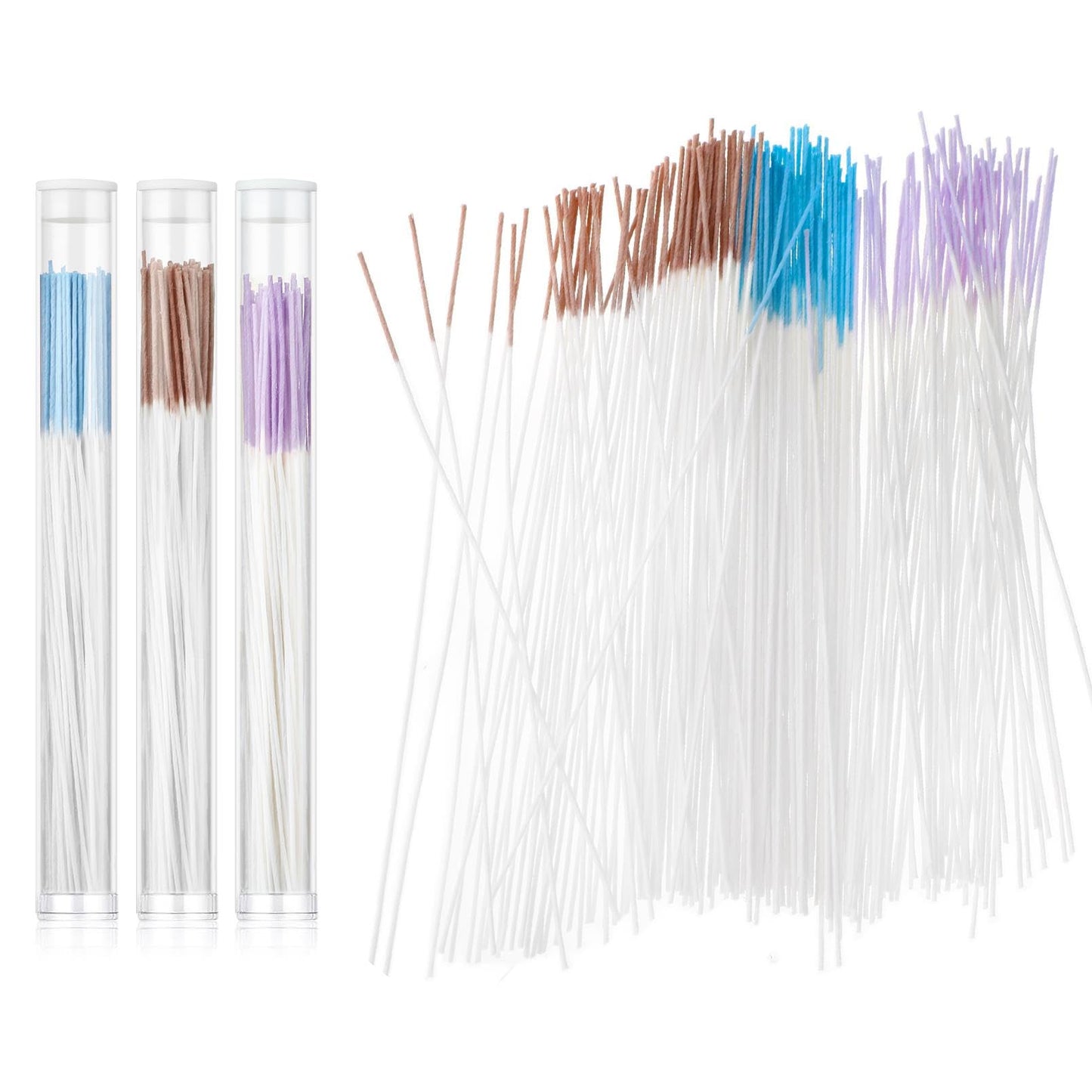 simarro 180Pcs Disposable Earrings Hole Cleaner, Ear Floss Ear Hole Ear Care Kit for Ear Hole Piercing Aftercare Cleaning Care Cleaning Tool Odor Removal for Women Men (Purple+Royal Blue+Brown)