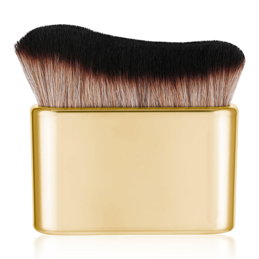 Amaxiu Self Tanner Brush, Bronzer Self Tan Brush Self Tanning Brush Applicator Face Body Makeup Brush Sunscreen Brush Make Up Kabuki Brush(Gold)