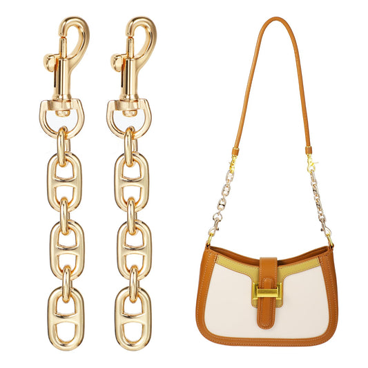 Andibro 2Pcs Purse Strap Extender, 4.72In Metal Bag Extender Chain Bag Replacement Accessories for Women Girls Purse Handbags Shoulder Bag Crossbody Bag Decoration