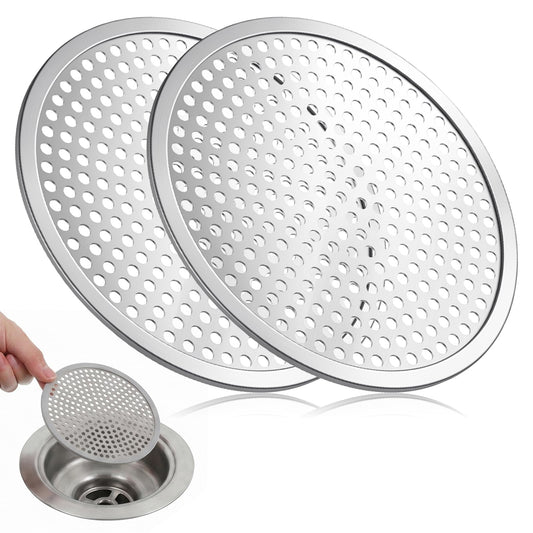 HJZHII 2PCS Shower Drain Hair Catcher, 4.72" Round Shower Drain Cover