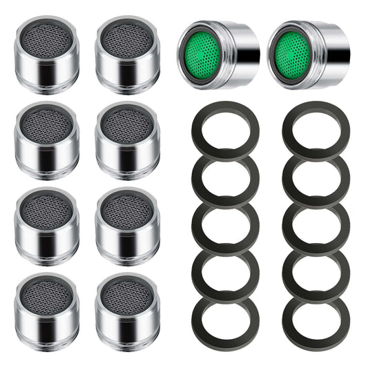 TIESOME 10 PCS Faucet Aerator, Male and Female Dual Thread Aerator Bathroom Sink Aerator Replacement Parts Water Filter Faucet Adapter with Gasket for Kitchen Bathroom