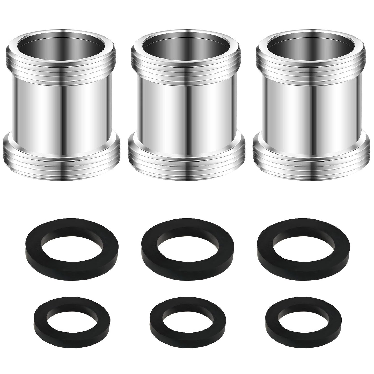 TIESOME 3PCS Faucet to Garden House Adapter, Male to Male Faucet Adapter Connector M22 to M24 Sink Faucet Adapter Sink Hose Attachment for Bathroom Kitchen Copper Alloy