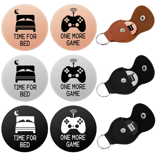 Amabro Funny Decision Coin, Destiny Flip Coins Gifts Double-Sided ONE MORE GAME TIME FOR BED Token with Leather Keyring for Boys Girls Boyfriend Girlfriend Birthday Funny Games Lover Gamer Gifts()