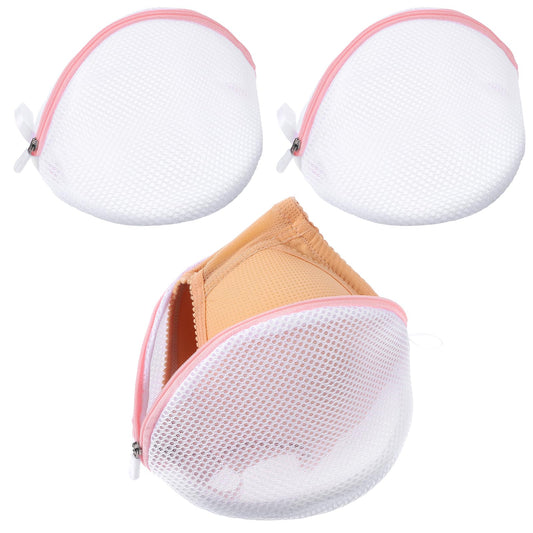 LXUEJIE 3 PCS Bra Washing Bag for Laundry, Mesh Wash Bag for Bras with Zipper Large Bra Laundry Bags for Washing Machine Women Lingerie Bags Wash for Washing Delicates(A to D Cups)