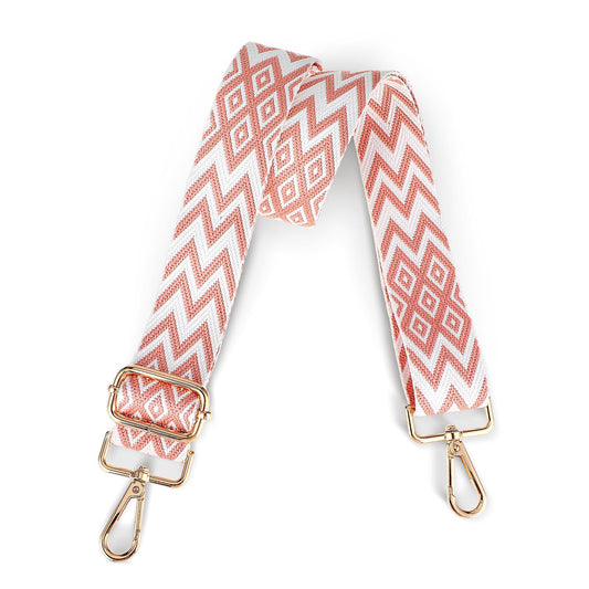 Jeffdad Purse Straps Replacement Crossbody, Wide Shoulder Strap Adjustable Crossbody Bag Straps, Handbag Strap Replacement Belts for Women Guitar Purses(Pink)