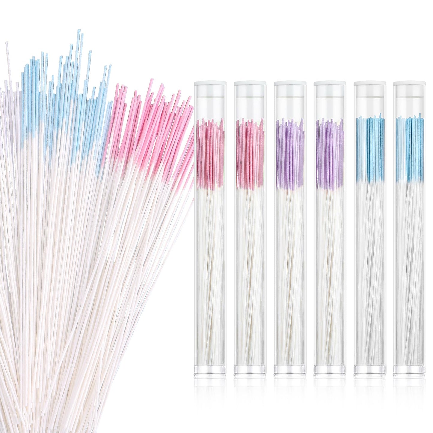 simarro 360Pcs Ear Hole Cleaner, Disposable Floss Earring Hole Cleaner Earring Piercing Cleaning Line Care Cleaning Tool Odor Removal for Women Men (2 Purple+2 Blue+2 Pink)