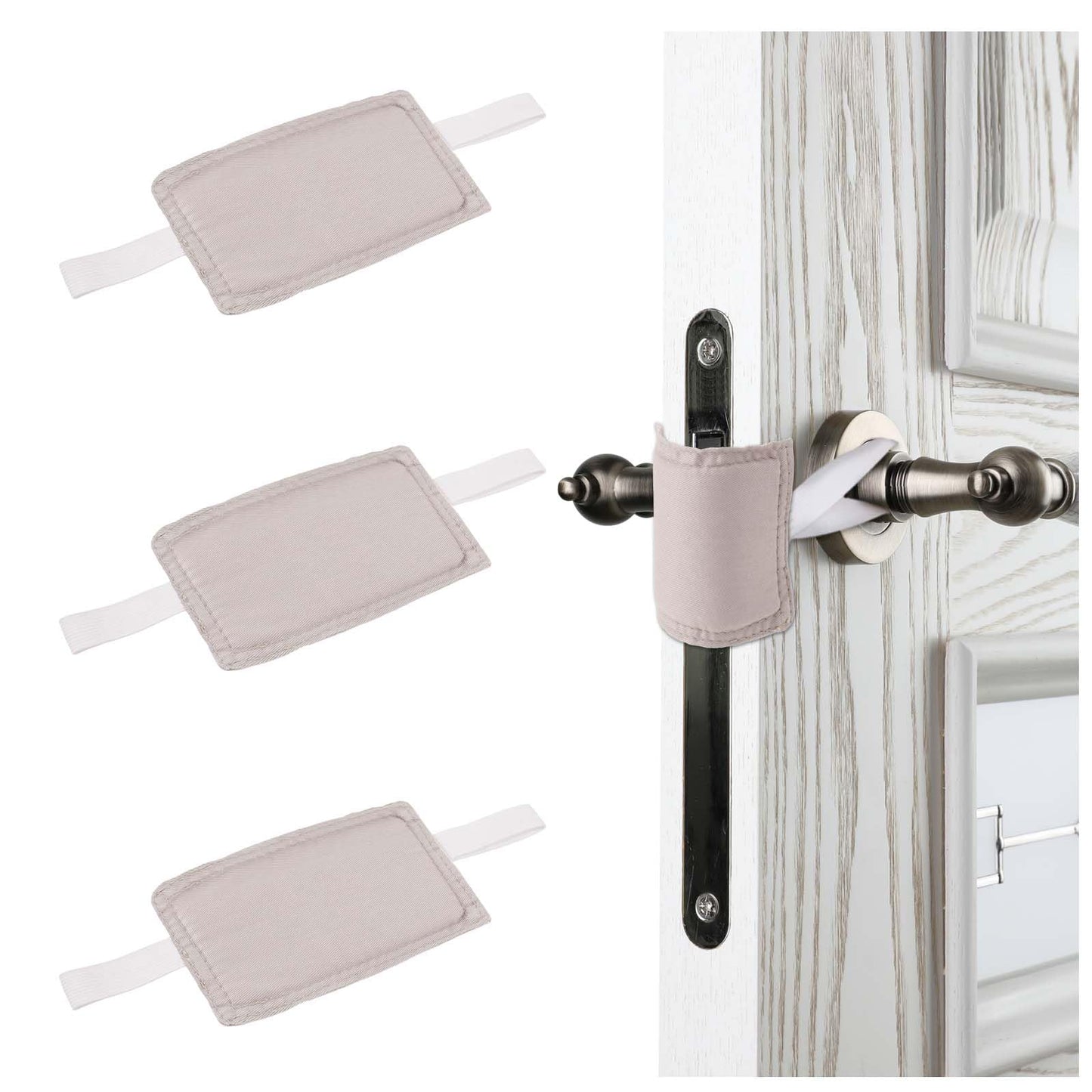 Giantree 3 Pcs Door Silencer, Door Slamming Silencer Quiet Door Closer Cushion for Light Sleepers Noise Reducing Prevent from Locking for Toddler Safety (Gray 5.7" x 3.4")