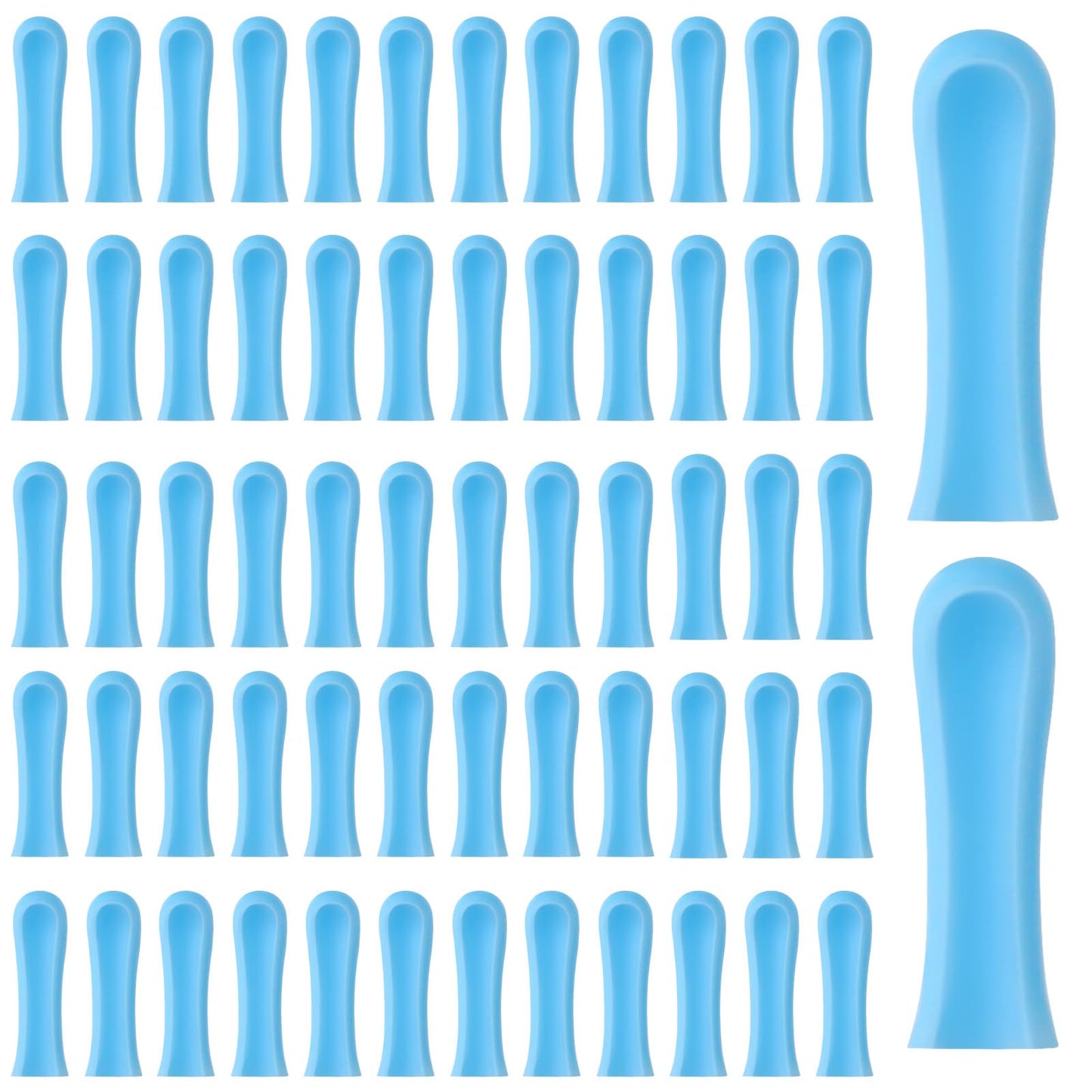 cobee 60 Pcs Ear Wax Removal Replacement Tips for Ear Camera, Ear Spoon Tips Silicone Ear Spoon Replacement Tips Ear Cleaner Replacement for Adults Ear Wax Removal Endoscope(60)