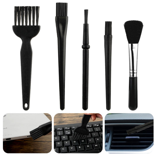 cobee 5 Pack Keyboard Cleaner, Nylon Anti Static Brushes PC Dust Removal Cleaning Brushes Antistatic ESD Mini Brushes Kit for Cleaning Computer, Keyboard, Earphone, Smartphones, Tablets, Laptops