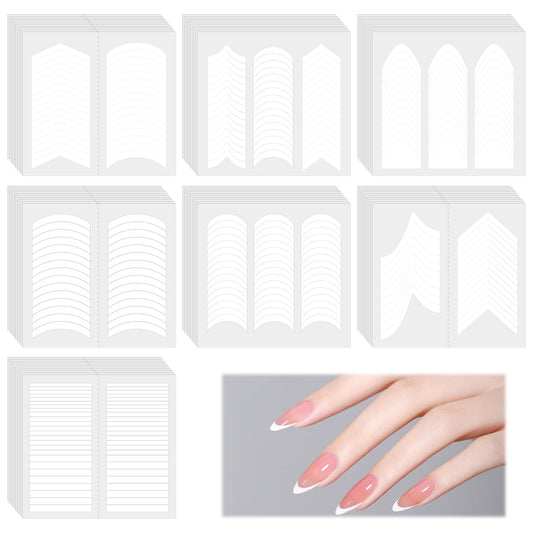 Molain 2780 Pcs French Nail stickers, 70Sheets French Manicure Stickers, French Tip Stickers, Self-Adhesive Nail Stickers for French Manicure for Manicure Decoration DIY Tools