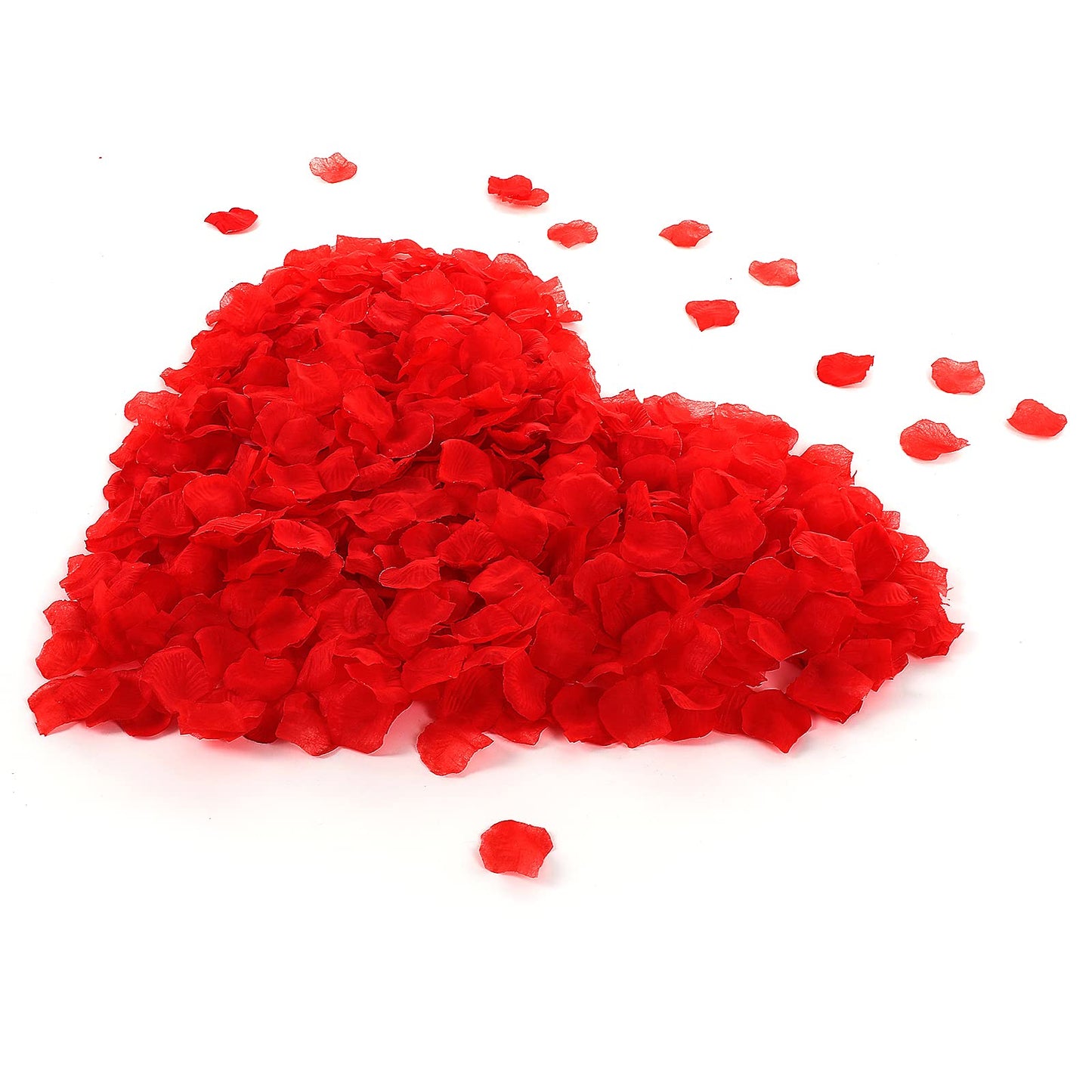 Cobee Romantic Flower Petals Confetti, 2000pcs Artificial Fake Red Rose Petals, Artificial Rose Flowers No-Taste Emulation for Romantic Scenes Wedding Anniversary, Birthday, Confession Decoration