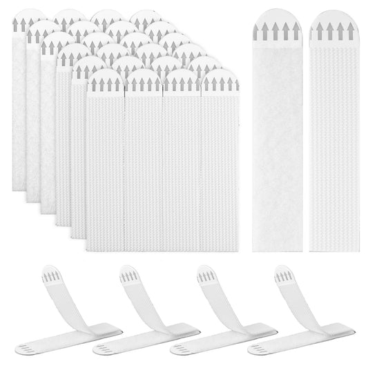 Amaxiu Large Picture Hanging Strips, Heavy Duty Hanger Kit No Damage Poster Adhesive Strips No Tools Wall Picture Hangers for Decorations 12 White Adhesive Strip Pairs(24Pack)