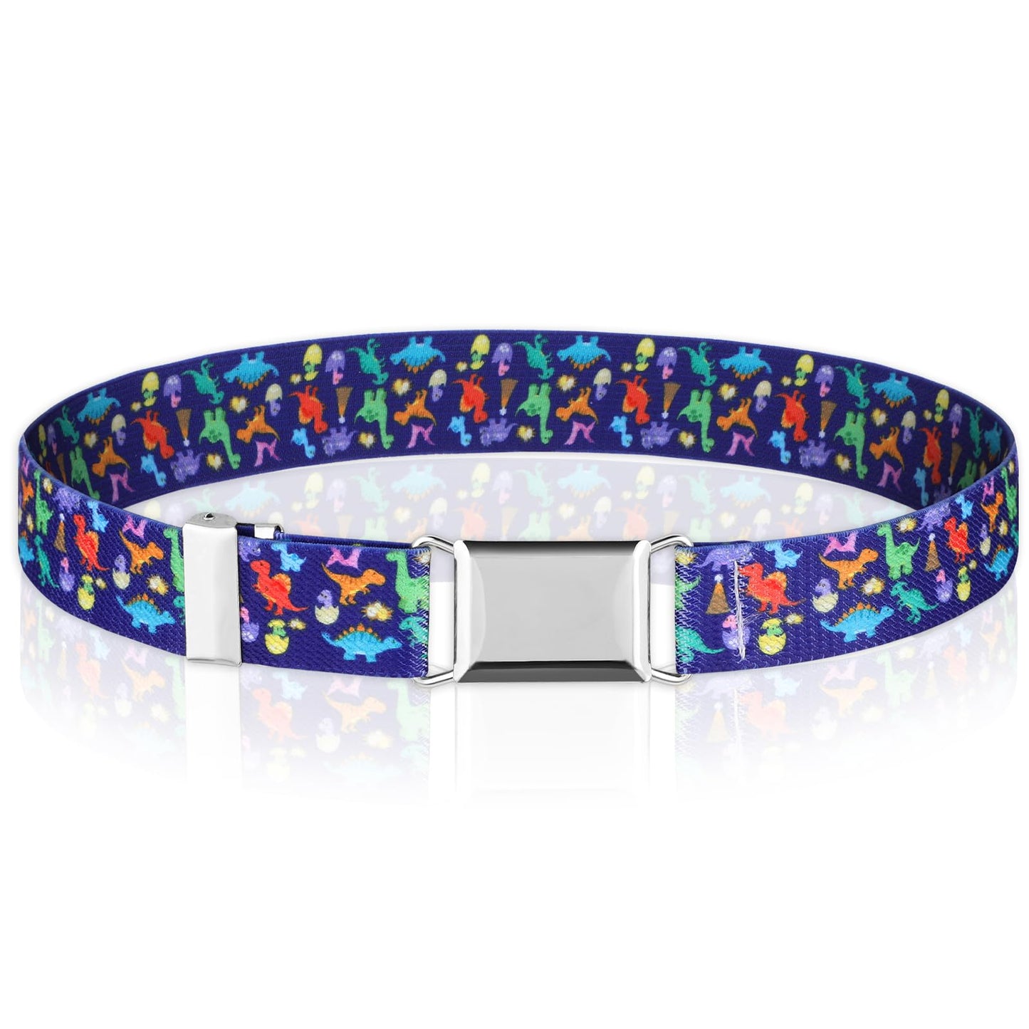 Amaxiu Kids Adjustable Print Belts, Hanging Buckle Boys Belt Elastic Girls Waist Belt for School Uniforms Pants Jeans