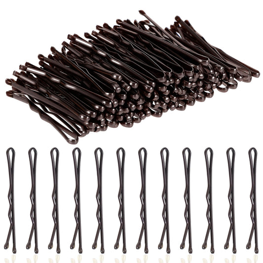 AOZUO Pack of 100 Mini Hair Pins, 3.5 cm Bobby Pins, Small Hair Clips, Hair Pins, Hair Accessories, Women's Wavy Metal Hair Clip for Women, Girls, Children, Buns, Long, Smooth