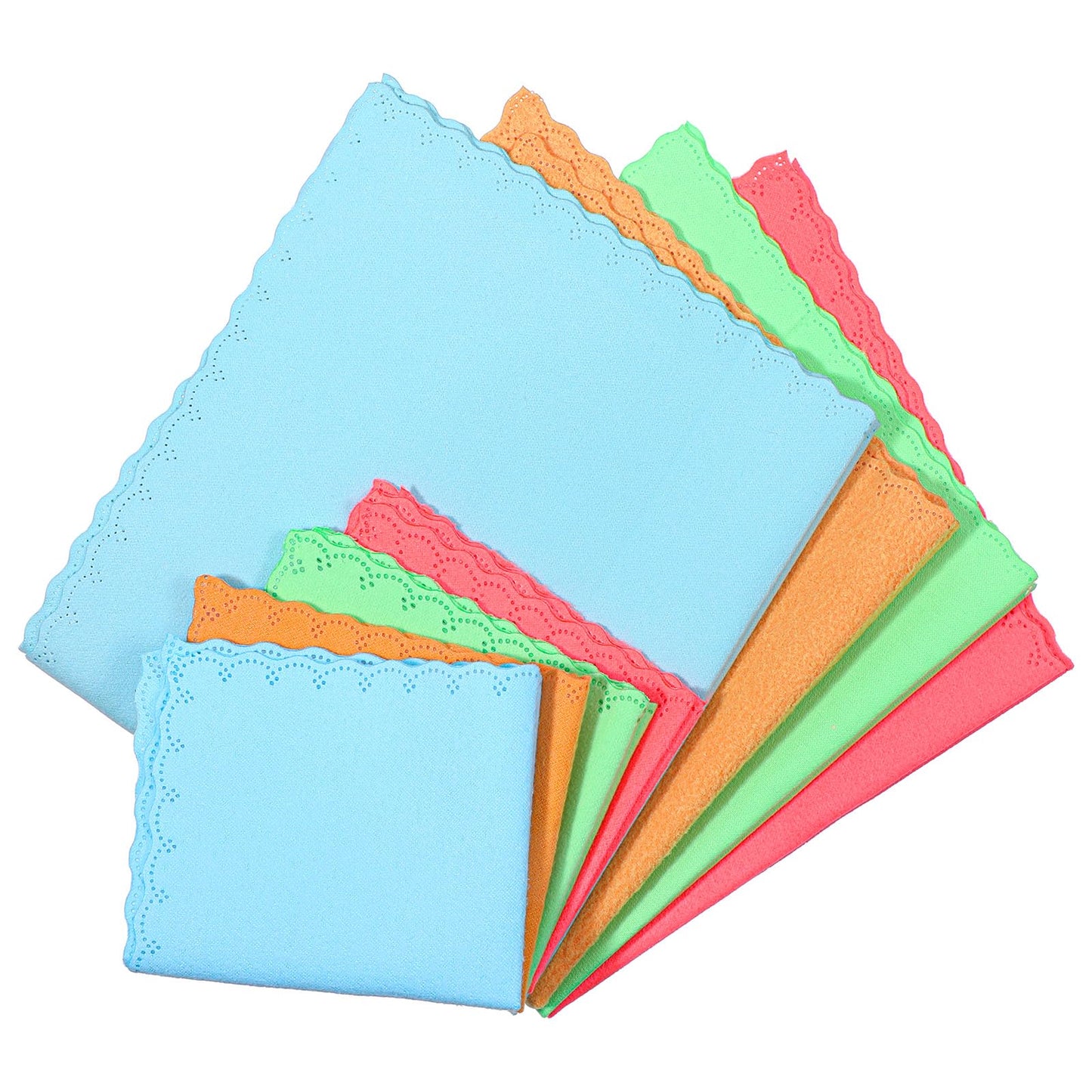 TIESOME 8 PCS Instruments Cleaning Cloths, 4 Colors 2 Sizes Microfiber Soft Lint Free Guitar Cleaning Cloth Premium Polishing & Cleaning Cloths for Guitar Flute Violin Piano Trumpet Sax