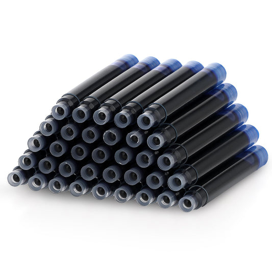 Amaxiu 36 Pcs Ink Cartridges for Fountain Pen, Fountain Pen Ink Refills International Standard 2.6 mm Bore Diameter Refills Refillable Business Writing Pens Disposable Ink Cartridges(Blue)