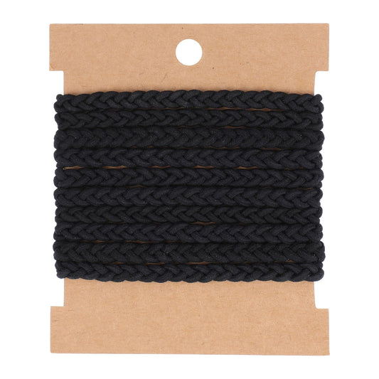 AOZUO Pack of 10 Hair Band Ties, Hair Scrunchies Black, Braiding Hair Bobbles Hair Scrunchies Women's Men's Elastic Hair Band for Women Men Girls Boys All Hair Braid Types