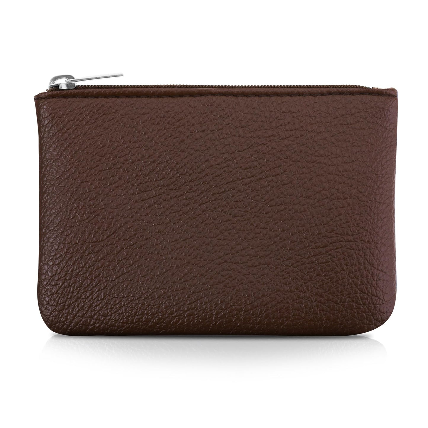 TIESOME Coin Purse, PU Lychee Pattern Zipper Coin Purse Portable Coin Purse Mini Change Wallet for Women Coin Pocket Mini Money for Women Credit Card ID Key Headset Lipstick (Light Brown)